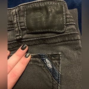 Silver AIKO high super skinny black jeans!